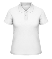 Frauen Poloshirt Fein-Piqué - Weiß - Vorne