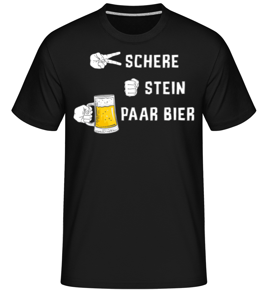 Schere Stein Paar Bier · Shirtinator Männer T-Shirt