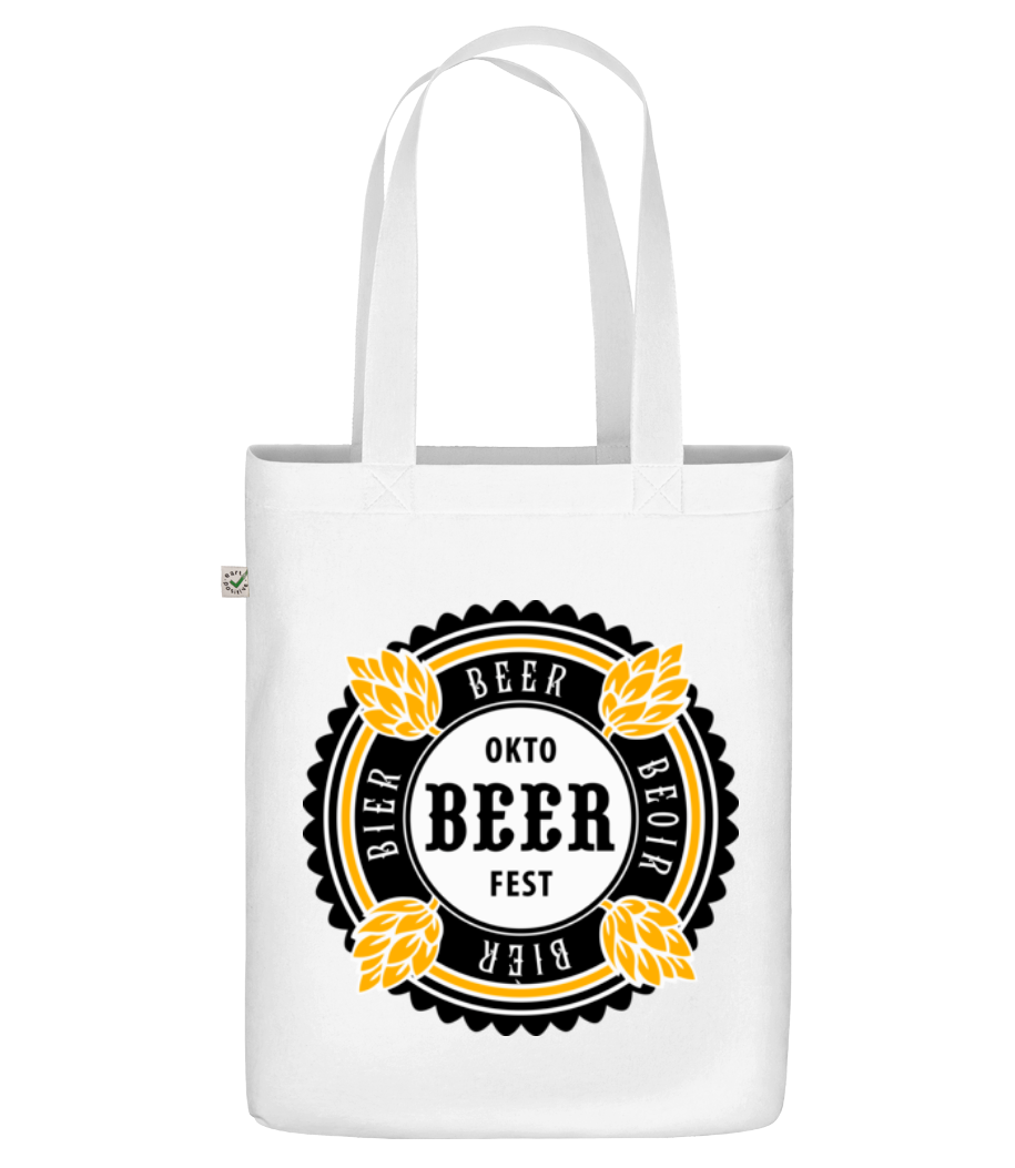 Aperçu: Oktobeer Fest - Sac en toile bio - Blanc - Devant