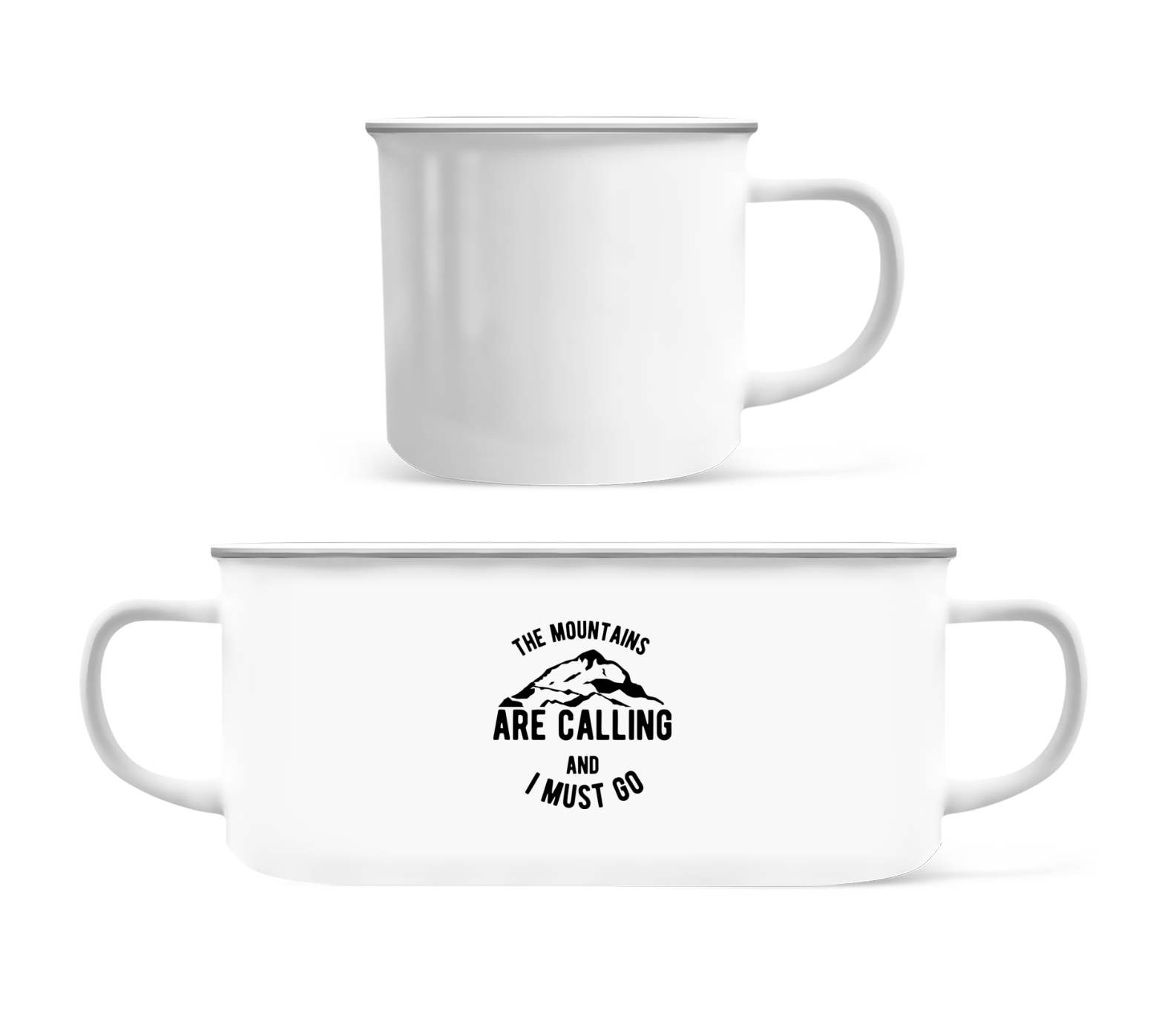 The Mountains Are Calling And I Must Go · Tasse Émaillée