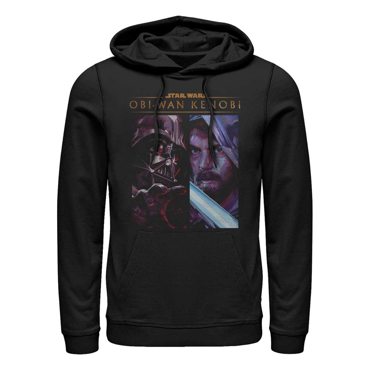 Star Wars - Obi-Wan Kenobi - Obi-Wan Kenobi & Darth Vader Kenobi Panels - Unisex Sweat à capuche - Noir - Devant