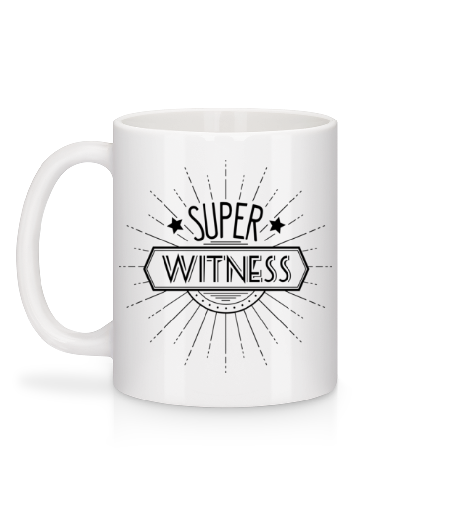 Super Witness - Mug en céramique blanc - Blanc - Derrière