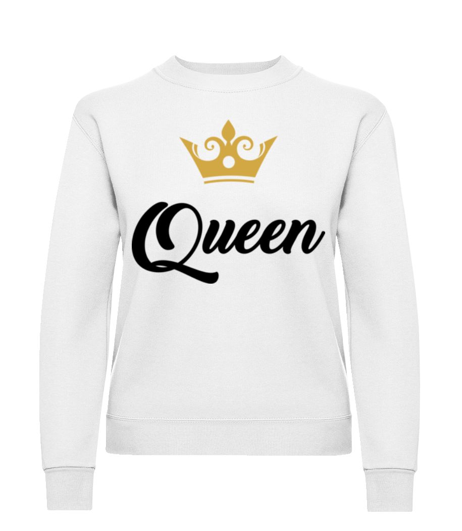 Queen - Sweatshirt Femme - Blanc - Devant