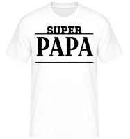 Super Papa -  Shirtinator Men's T-Shirt - White - Front