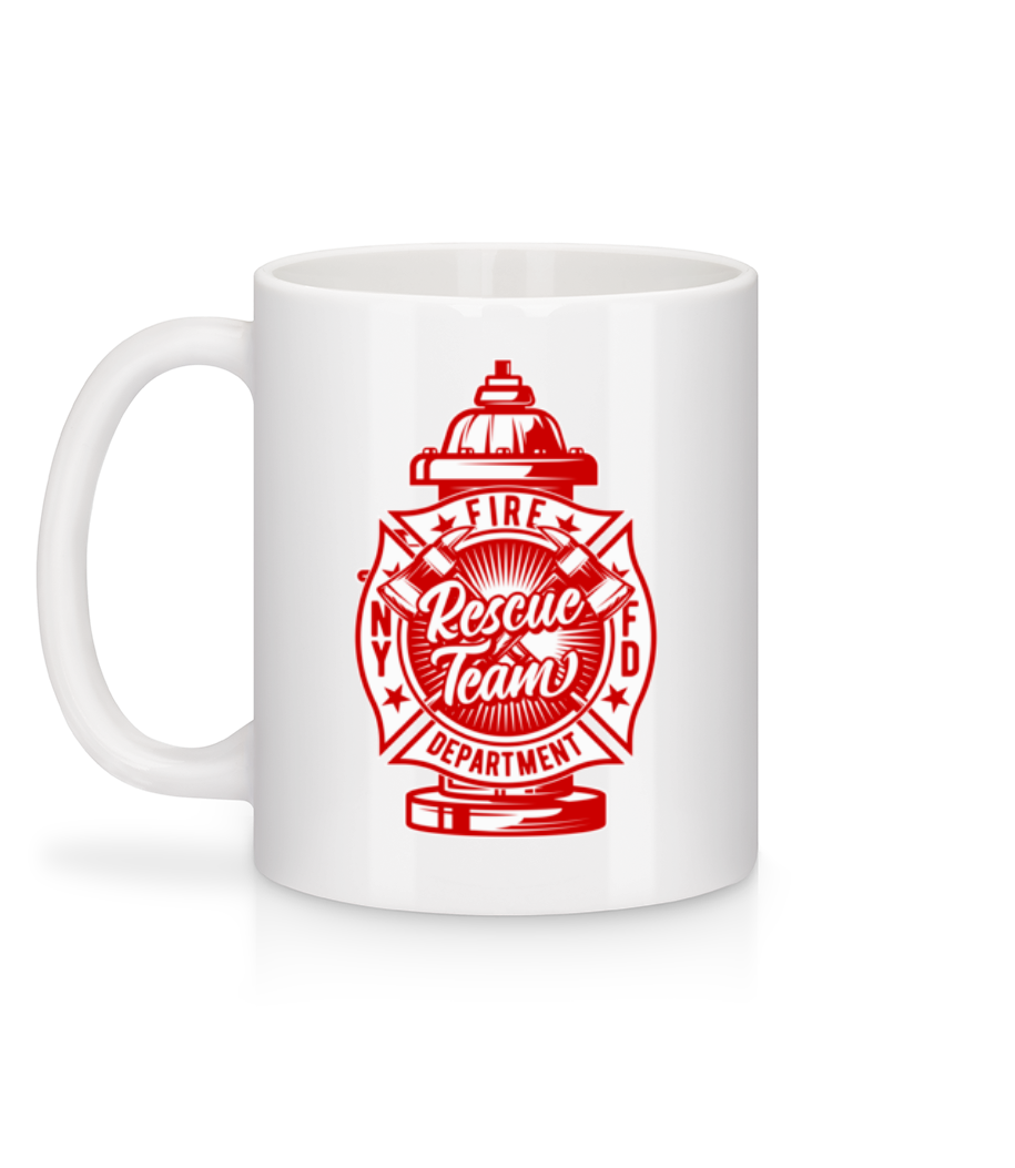 Rescue Team - Mug en céramique blanc - Blanc - Derrière