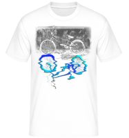 Bicycle Puddle -  Shirtinator Men's T-Shirt - White - Front Bicycle Puddle -  Shirtinator Men's T-Shirt - White - Front