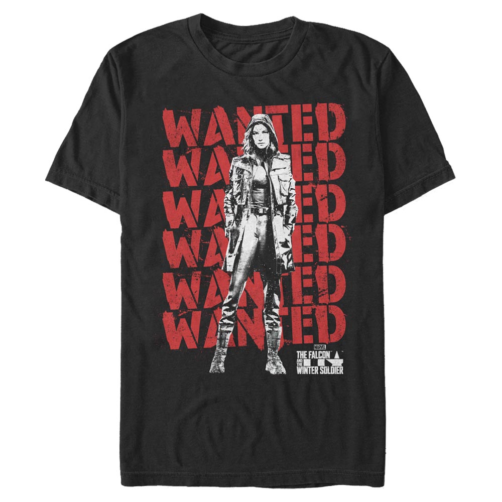 Aperçu: Marvel - Falcon et le soldat de l'hiver - Sharon Carter Wanted Repeating Red - Homme T-shirt - Noir - Devant