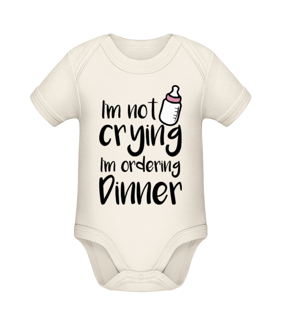 I'm Not Crying - Body manches courtes bio - Crème - Devant