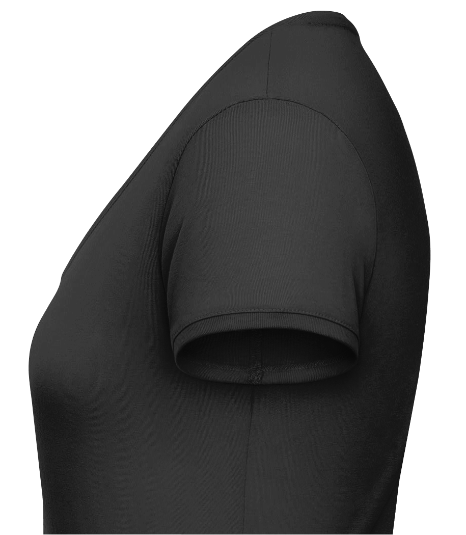 Comme Une Baraque À Frites - T-shirt col en V Femme - Noir - Gauche