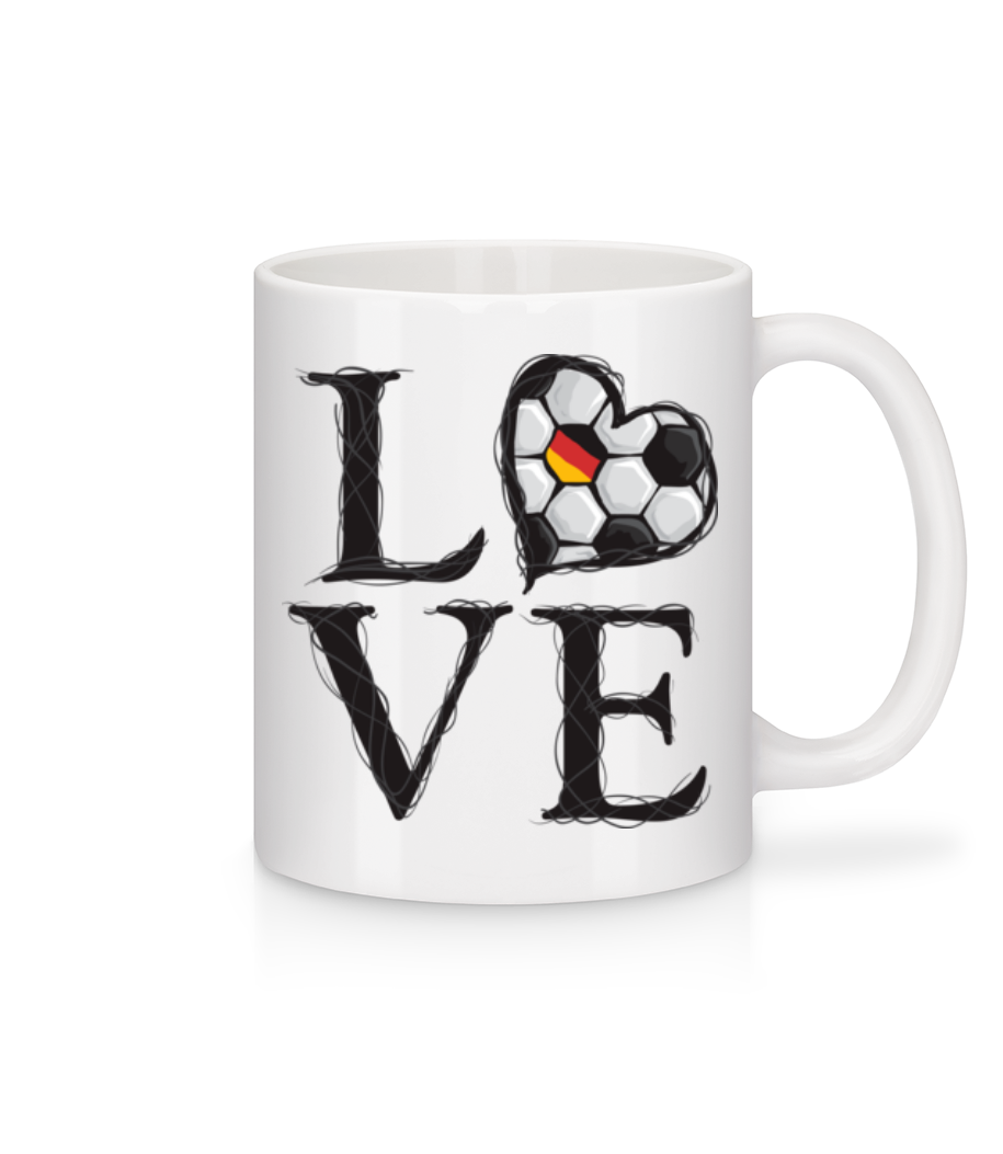 Football Amour Allemagne · Mug en céramique blanc