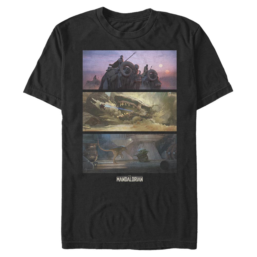 Aperçu: Star Wars - The Mandalorian - Skupina Epic Story - Homme T-shirt - Noir - Devant
