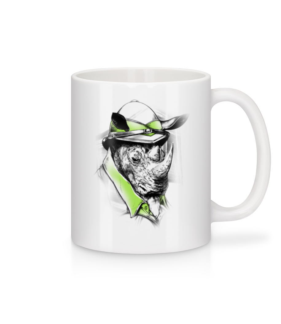 Safari Rhino · Mug en céramique blanc