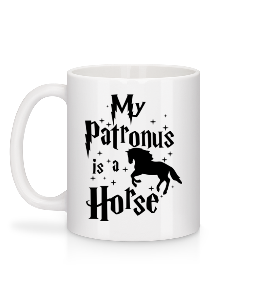 My Patronus Is A Horse - Mug en céramique blanc - Blanc - Derrière