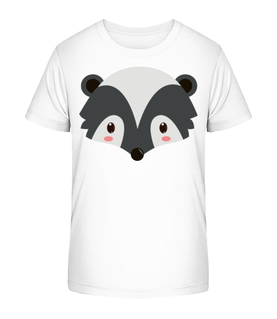 Aperçu: Raton Laveur Comic - T-shirt bio Enfant Stanley Stella 2.0 - Blanc - Devant