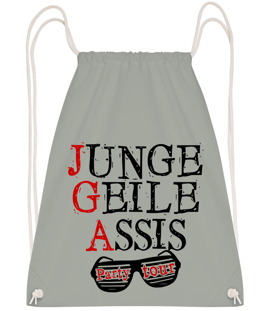 Junge, Geile Assis - Turnbeutel - Anthrazit - Vorn