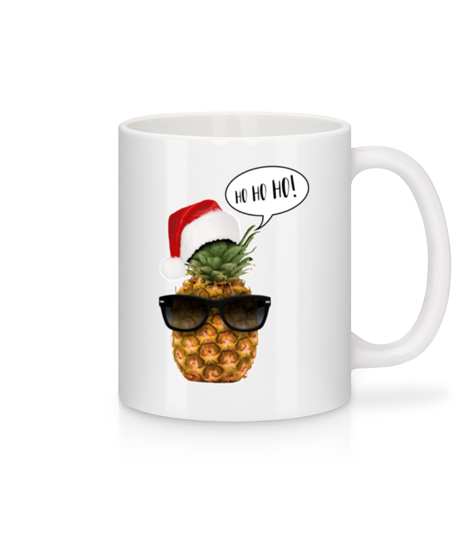 Aperçu: Santa Ananas - Mug en céramique blanc - Blanc - Devant
