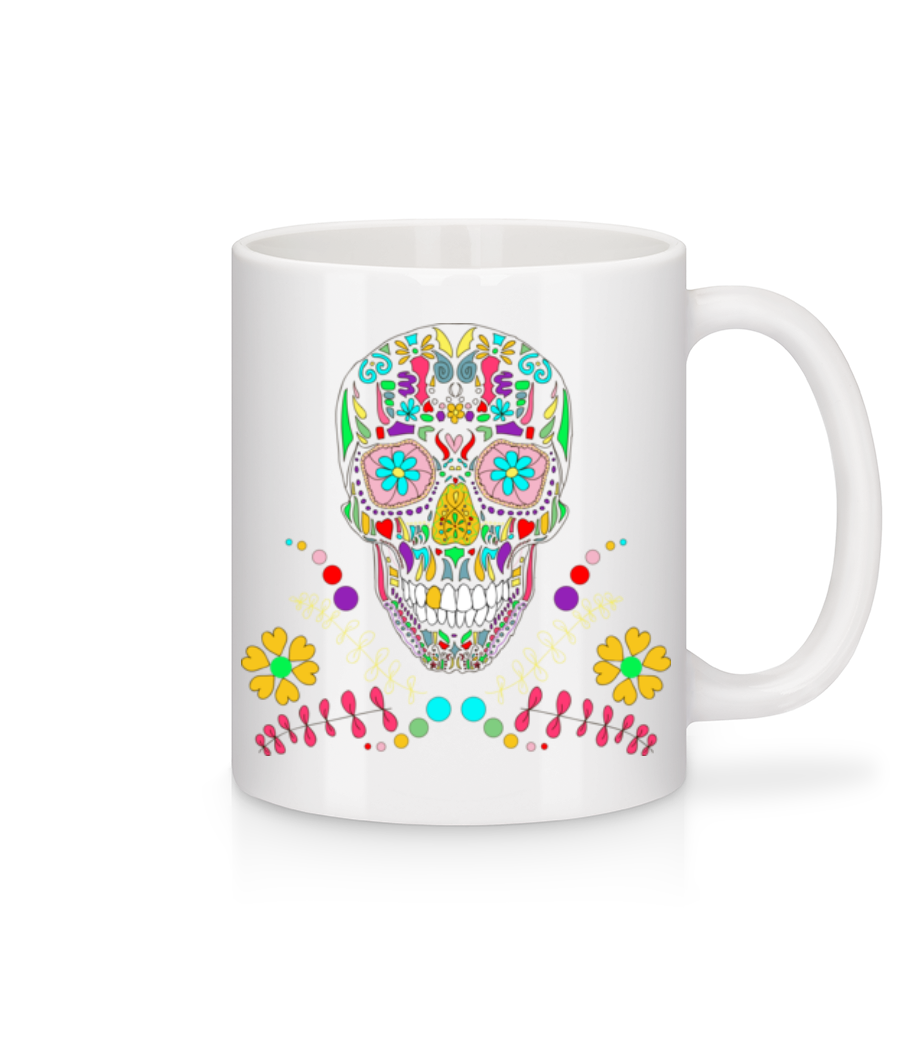 Crâne Coloré · Mug en céramique blanc
