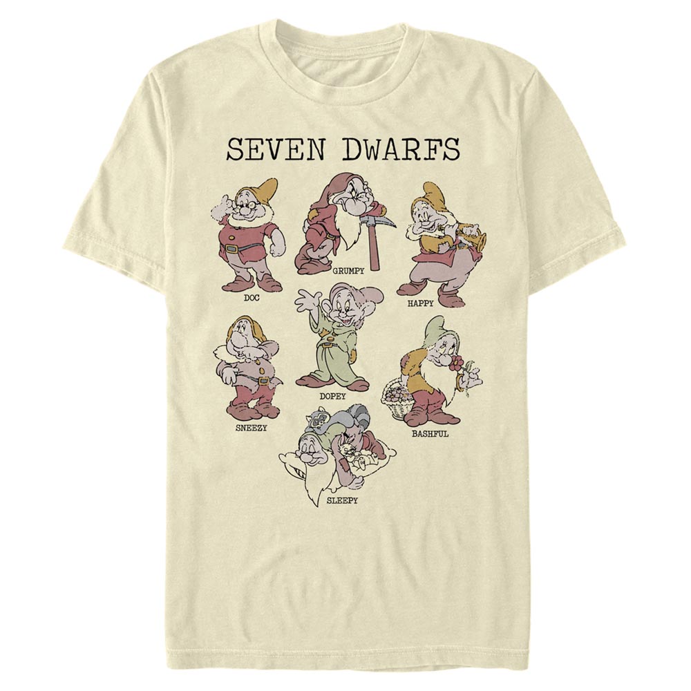 Disney - Blanche-Neige et les Sept Nains - Dwarfs Dwarf Grid - Homme T-shirt