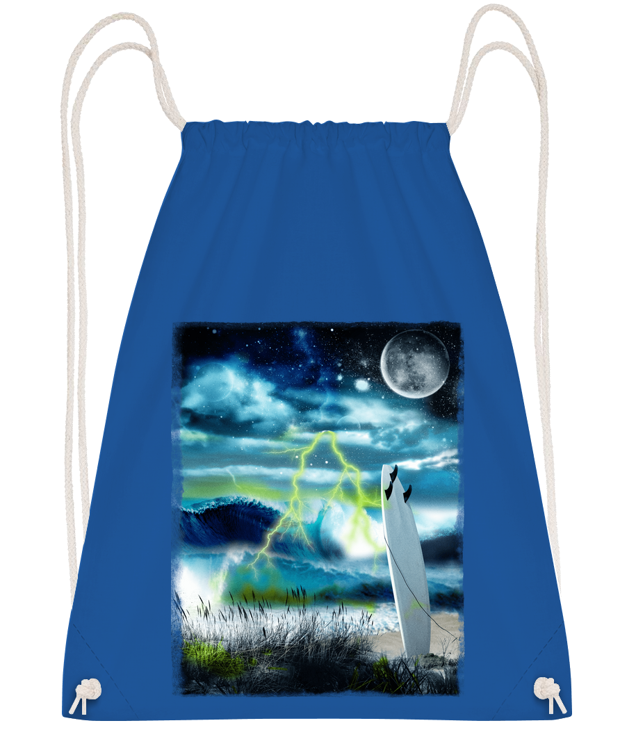 Plage Dans L'Espace - Sac à dos Drawstring - Bleu royal - Vorn