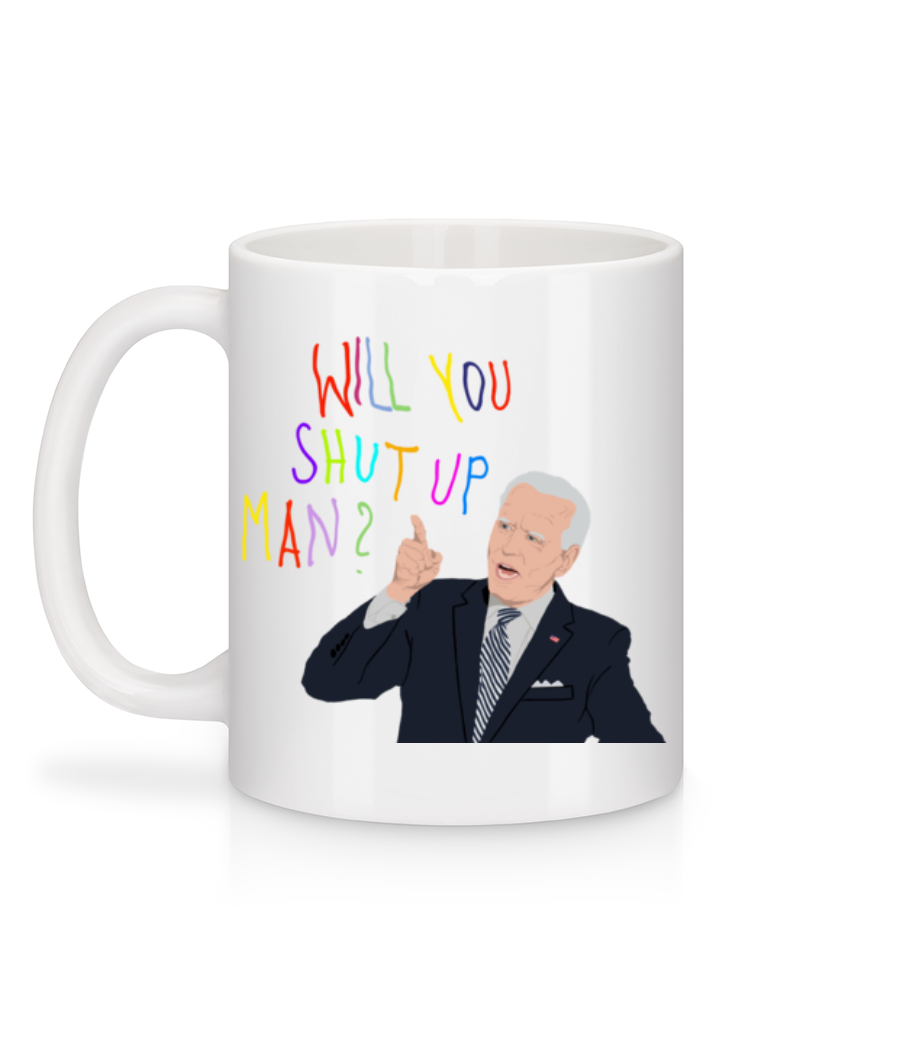 Will You Shut Up Man - Mug en céramique blanc - Blanc - Derrière
