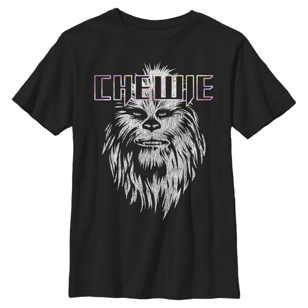 Vorschau: Star Wars - Chewbacca Chewie Face - Kinder T-Shirt - Schwarz - Vorne