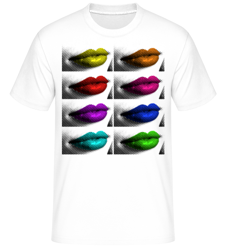 Aperçu: Lèvres Arc-En-Ciel -  T-Shirt Shirtinator homme - Blanc - Devant