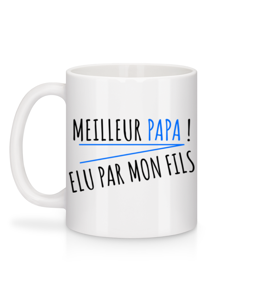 Aperçu: Meilleur Papa - Mug en céramique blanc - Blanc - Derrière