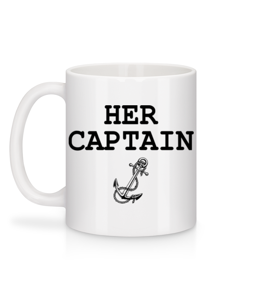 Her Captain - Mug en céramique blanc - Blanc - Derrière