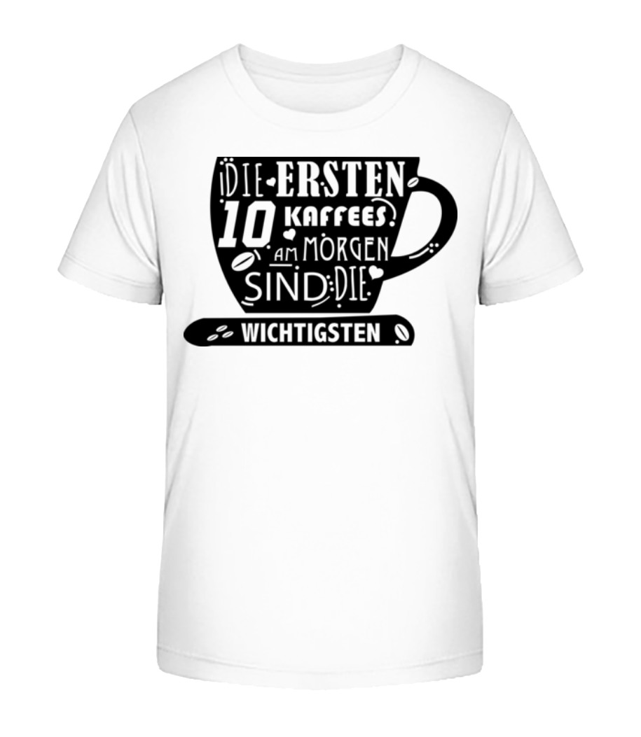Die Ersten 10 Kaffees · Kinder Bio T-Shirt Stanley Stella 2.0