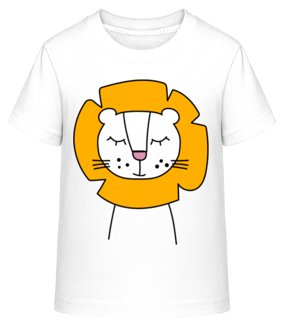 Aperçu: Lion Mignon - T-shirt shirtinator Enfant - Blanc - Devant