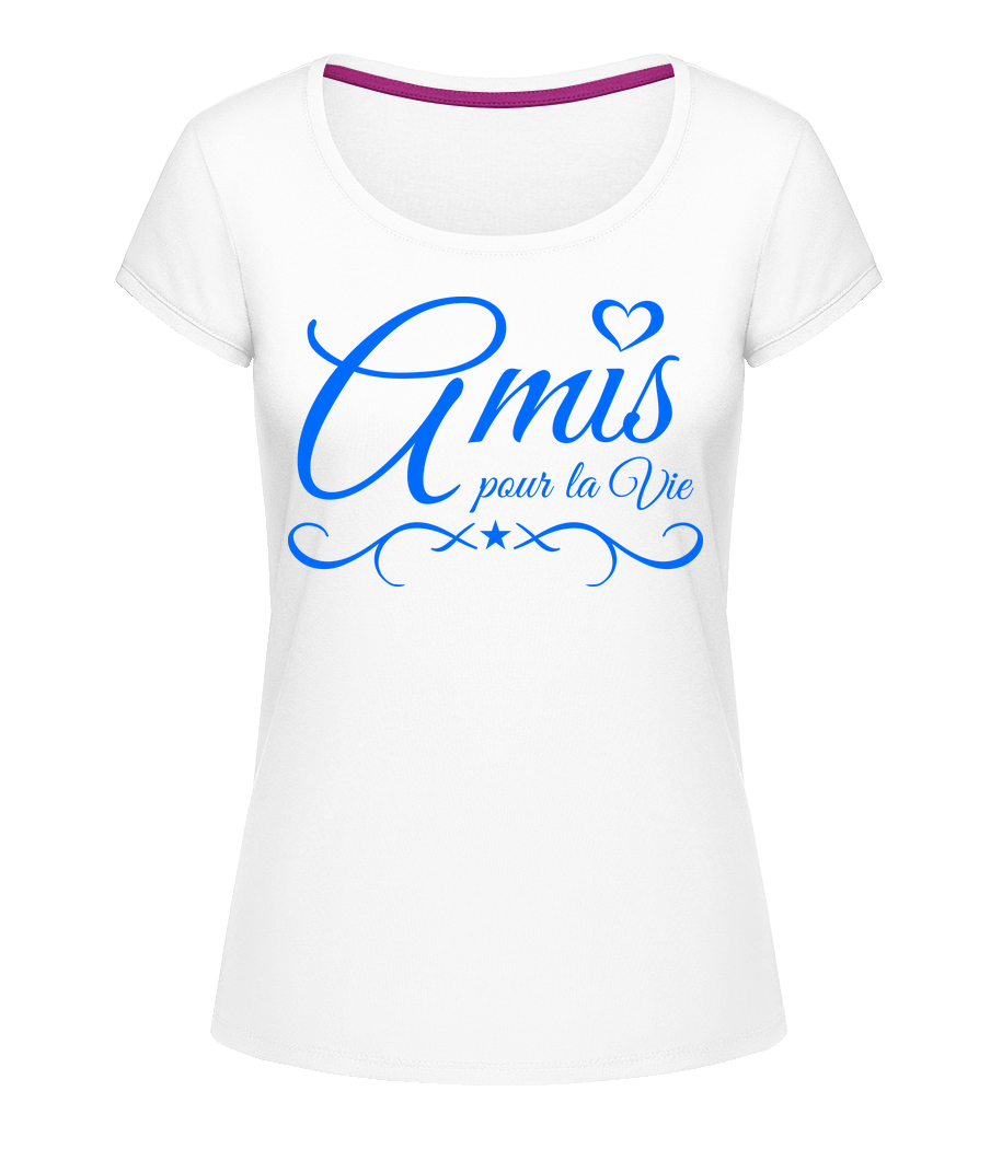 Amis Pour La Vie · T-shirt col en U Femme