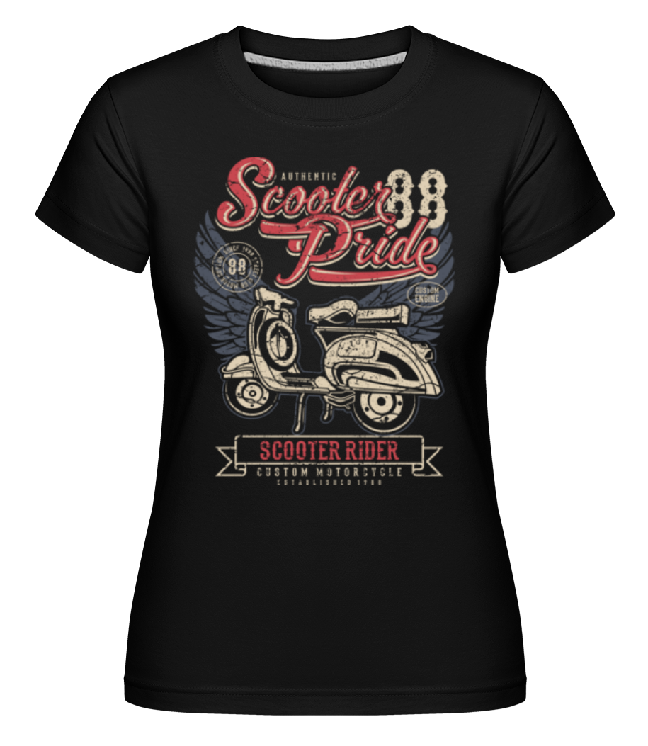 Aperçu: Scooter Pride -  T-shirt Shirtinator femme - Noir - Devant