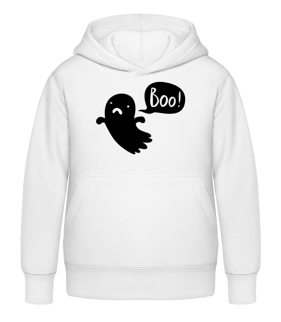 Aperçu: Boo! Esprit - Sweat à capuche Enfant - Blanc - Devant