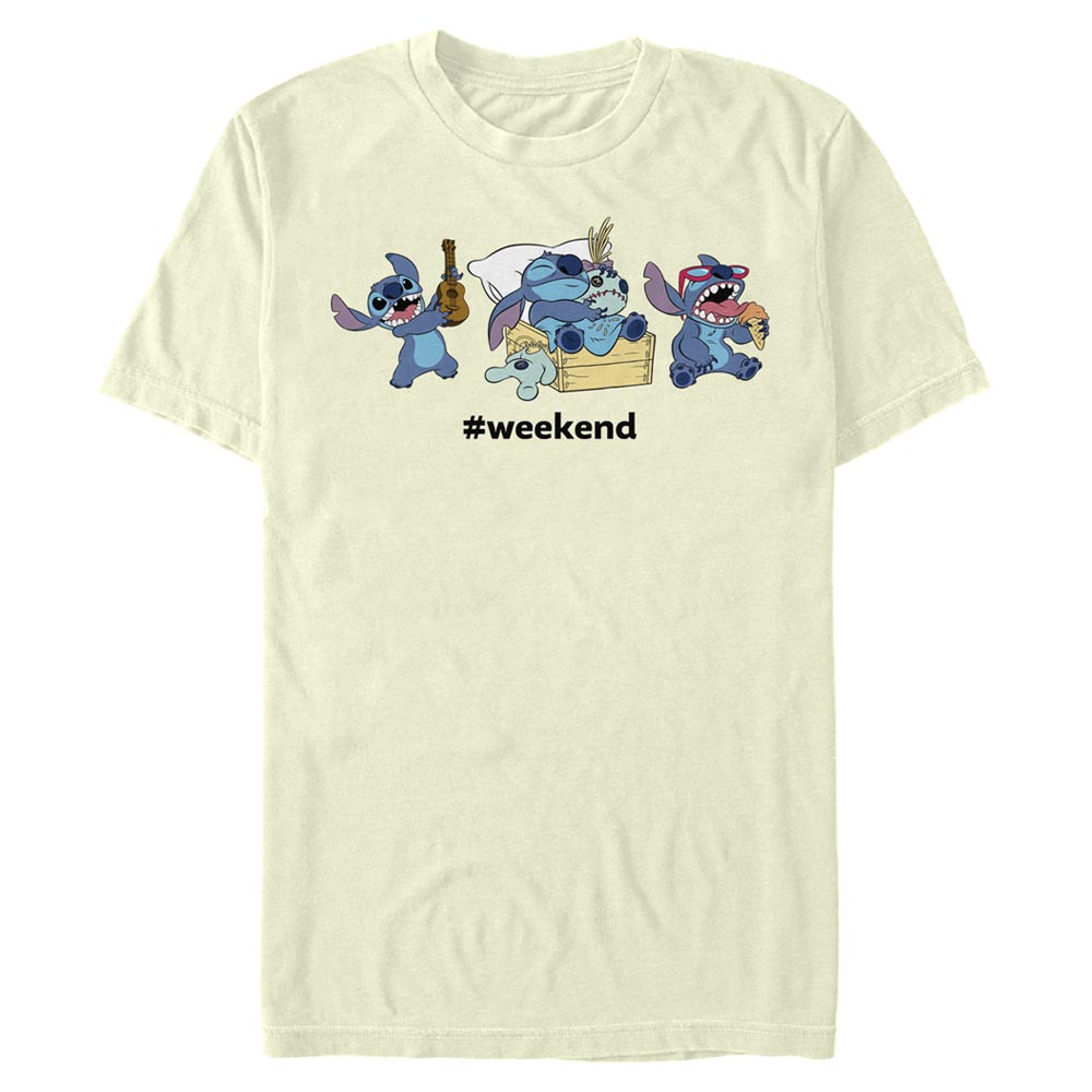 Disney - Lilo & Stitch - Stitch Logo Demo Glow Weekend - Homme T-shirt