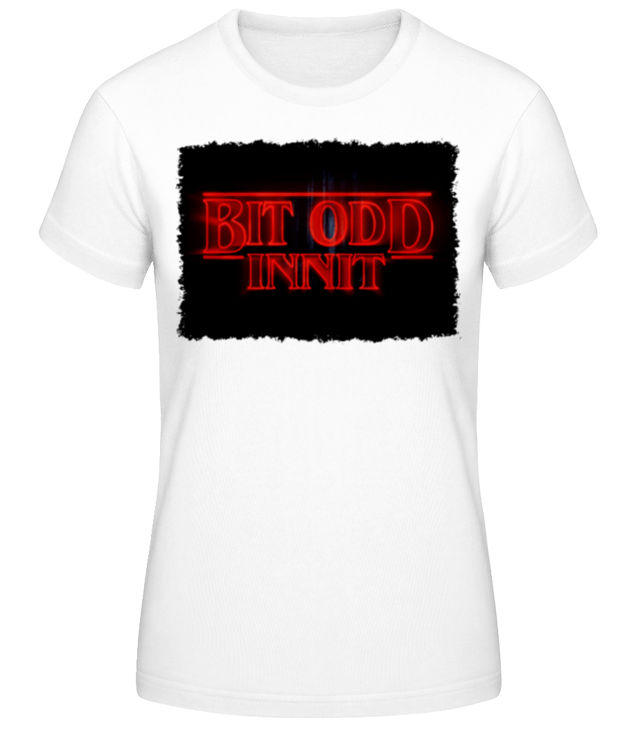 Stranger Things Odd Innit British Joke - T-shirt standard Femme - Blanc - Devant