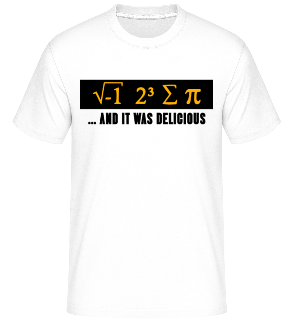 Aperçu: Delicious Mathematics -  T-Shirt Shirtinator homme - Blanc - Devant