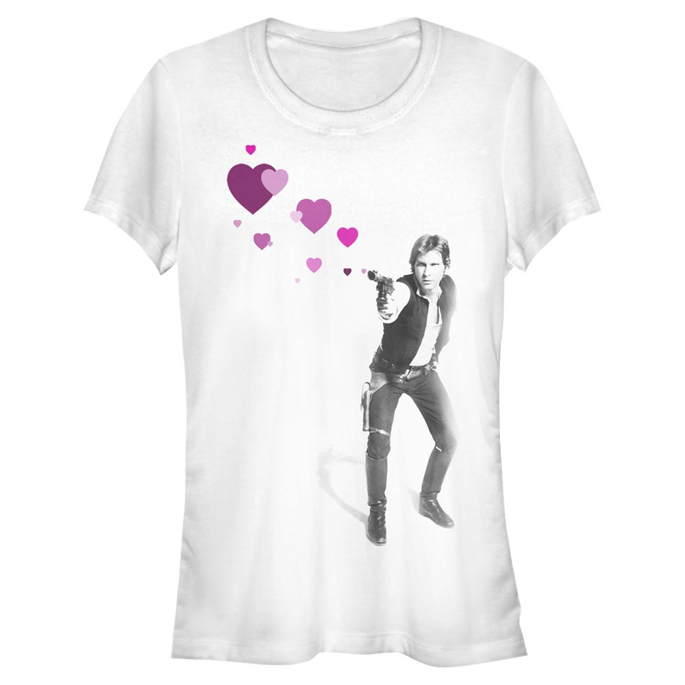 Aperçu: Star Wars - Han Solo 3Hans - Valentine's Day - Femme T-shirt - Blanc - Devant