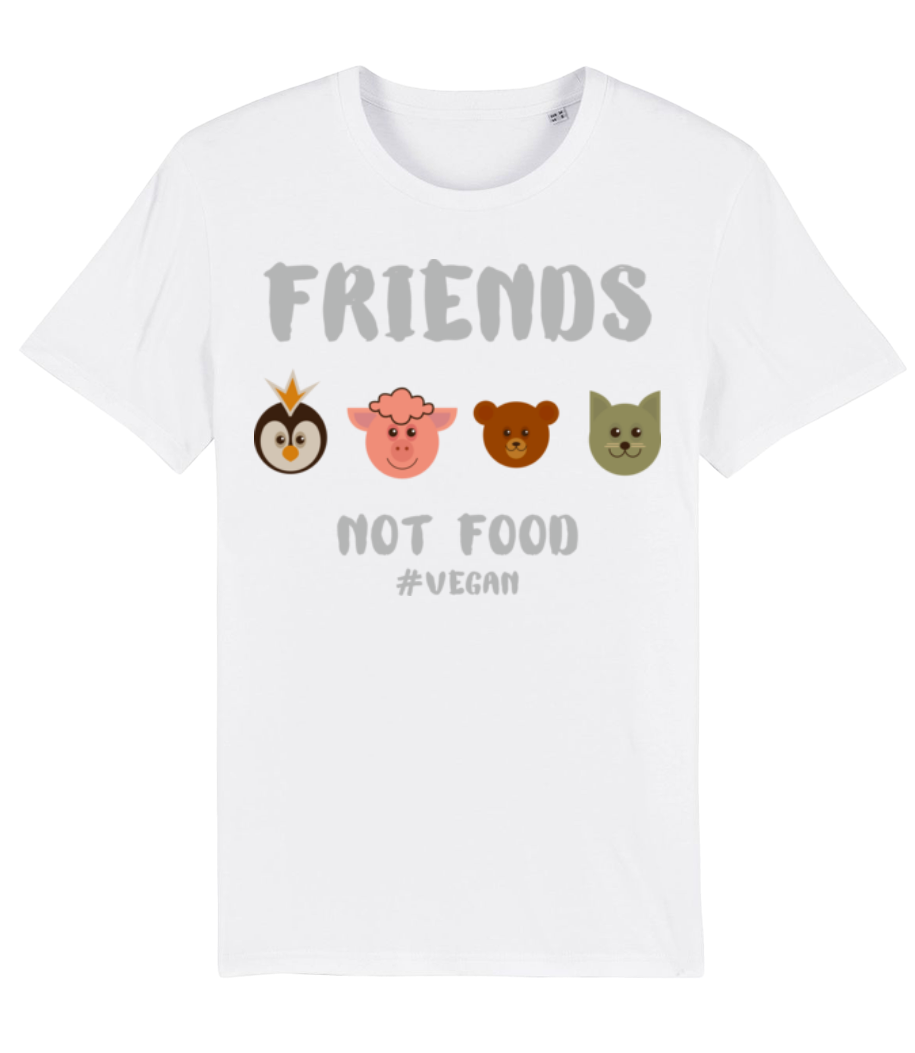 Friends Not Food - T-shirt bio Homme Stanley Stella 2.0 - Blanc - Devant