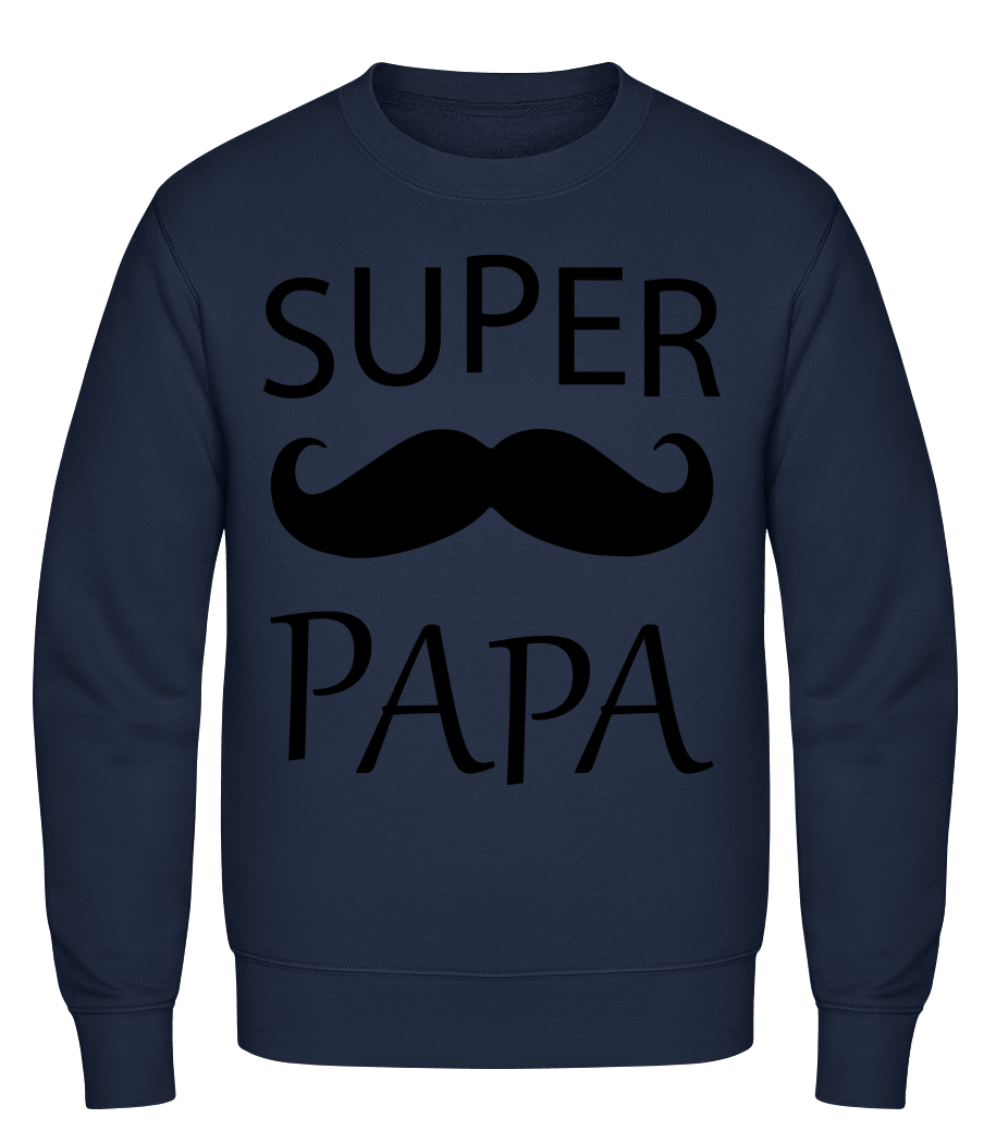 Super Papa Mustache · Sweatshirt Homme