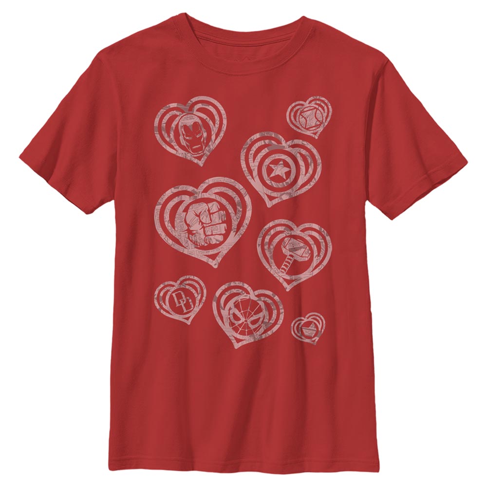 Marvel - Photo de groupe Hearty Marves - Valentine's Day - Enfant T-shirt