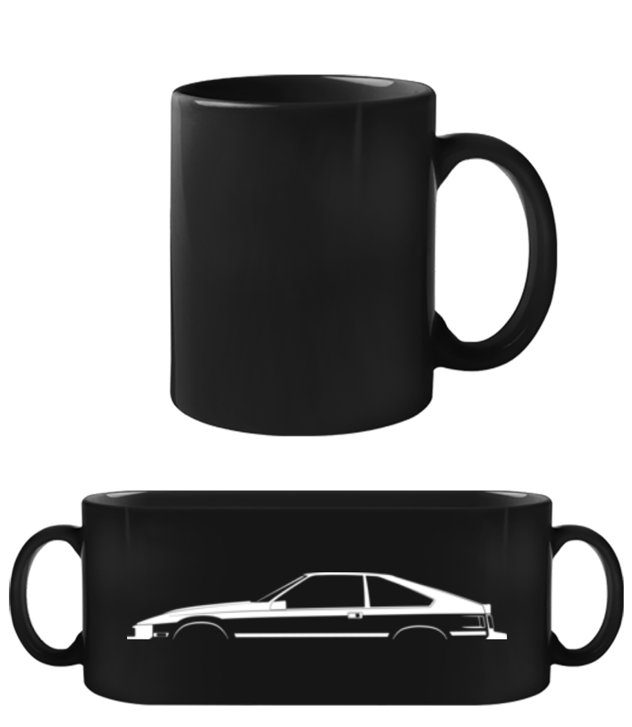'Toyota Supra A60' Silhouette · Tasse Noire