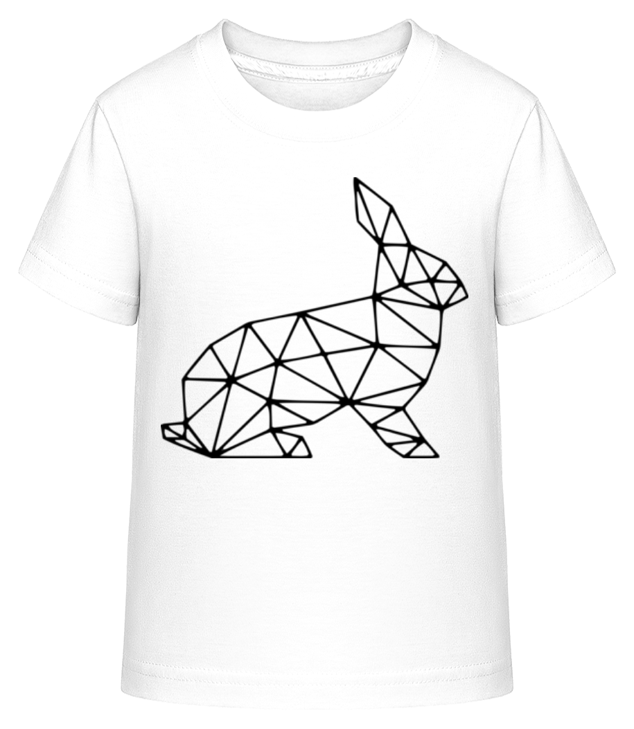 Aperçu: Polygon Lièvre - T-shirt shirtinator Enfant - Blanc - Devant