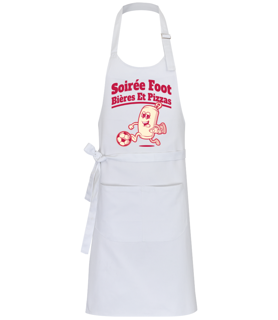 Soirée Foot Bières Et Pizzas · Tablier professionnel