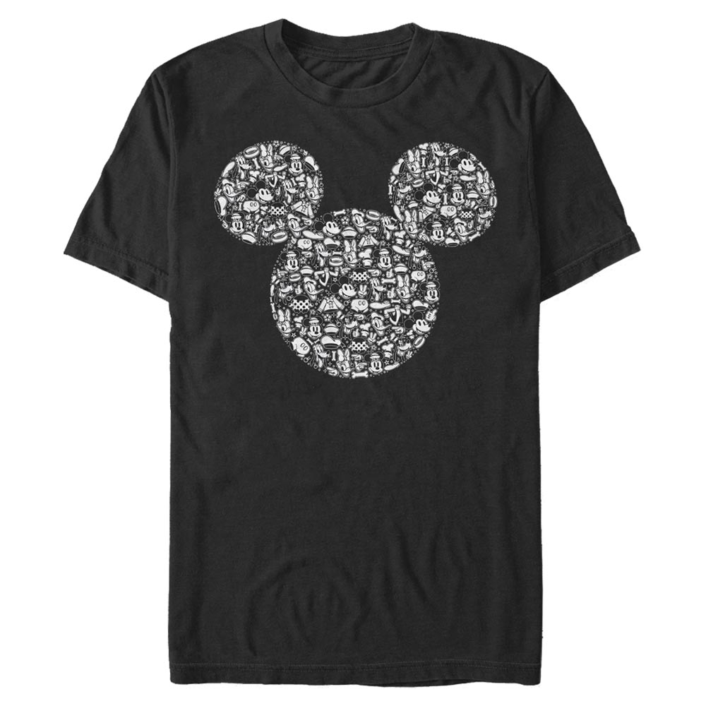 Aperçu: Disney - Mickey Mouse - Mickey Icons Fill - Homme T-shirt - Noir - Devant