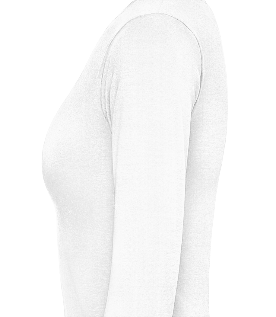 Aperçu: Mama Elf - T-shirt à manches longues standard Femme - Blanc - Gauche