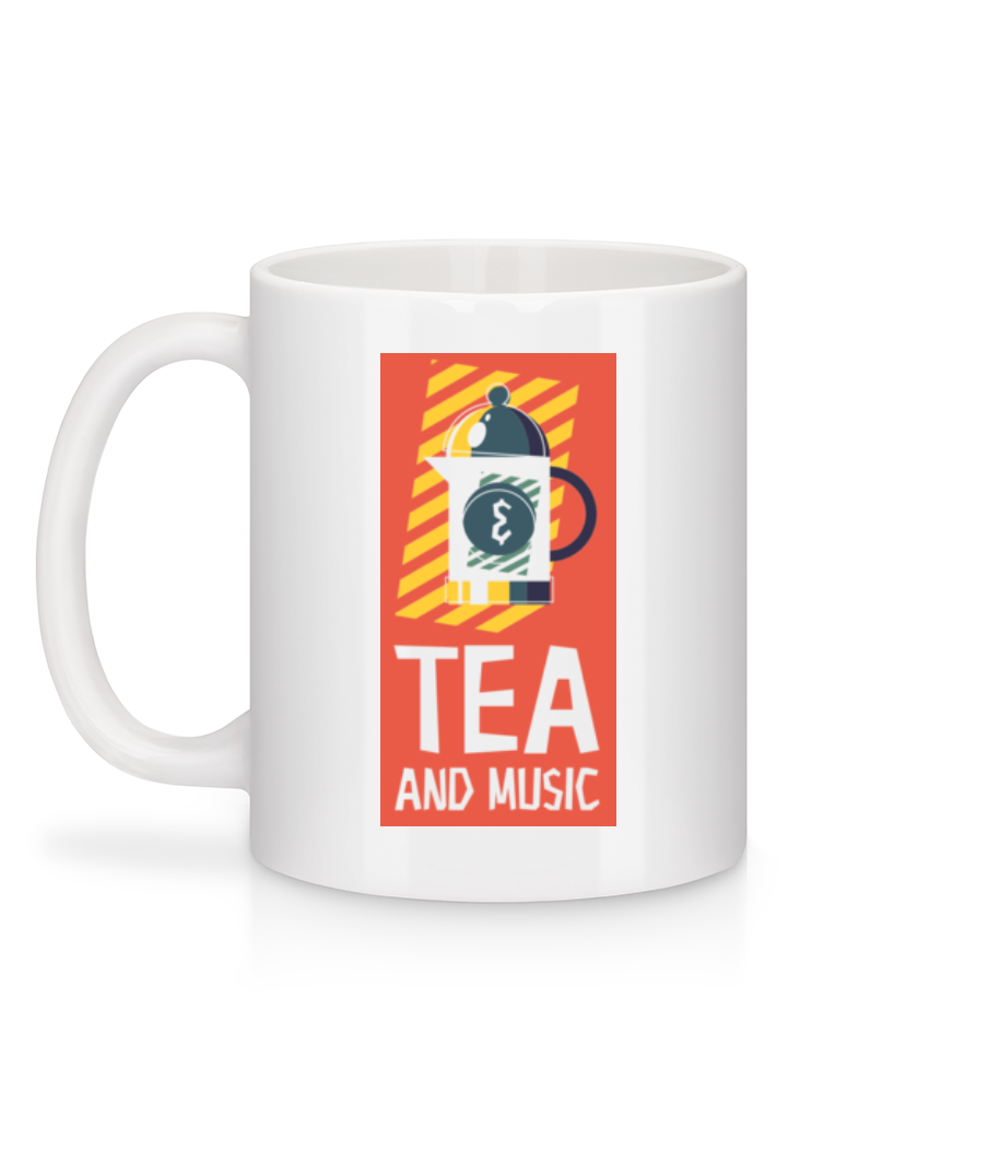 Aperçu: Tea And Music - Mug en céramique blanc - Blanc - Derrière