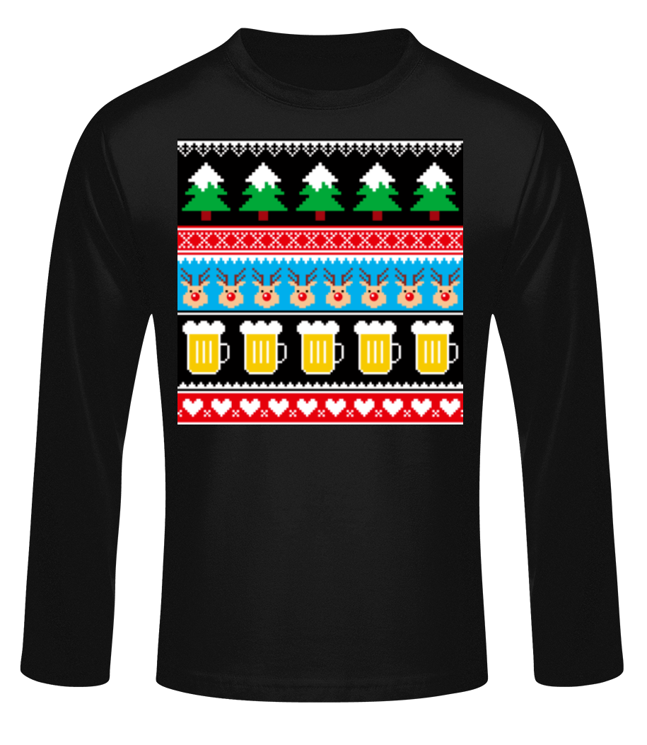Ugly Christmas Symbols · T-shirt à manches longues standard Homme