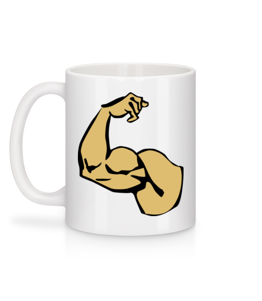 Aperçu: Muscles - Mug en céramique blanc - Blanc - Derrière
