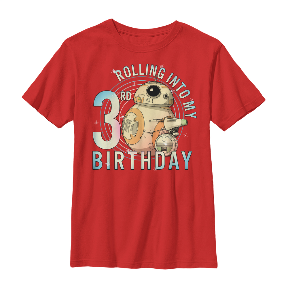 Star Wars - Der Aufstieg Skywalkers - D-0 & BB-8 Rolling Into My 3rd Birthday - Geburtstag - Kinder T-Shirt