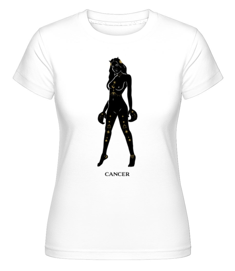 Aperçu: Female Zodiac Sign Cancer -  T-shirt Shirtinator femme - Blanc - Devant